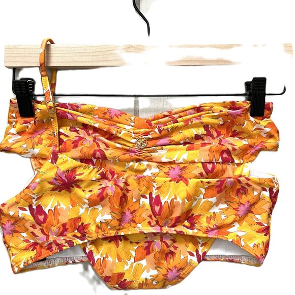NEW VIX 'Lowana' Bikini Set Top Size L Bottom Size M Orange Multi - Picture 5 of 12
